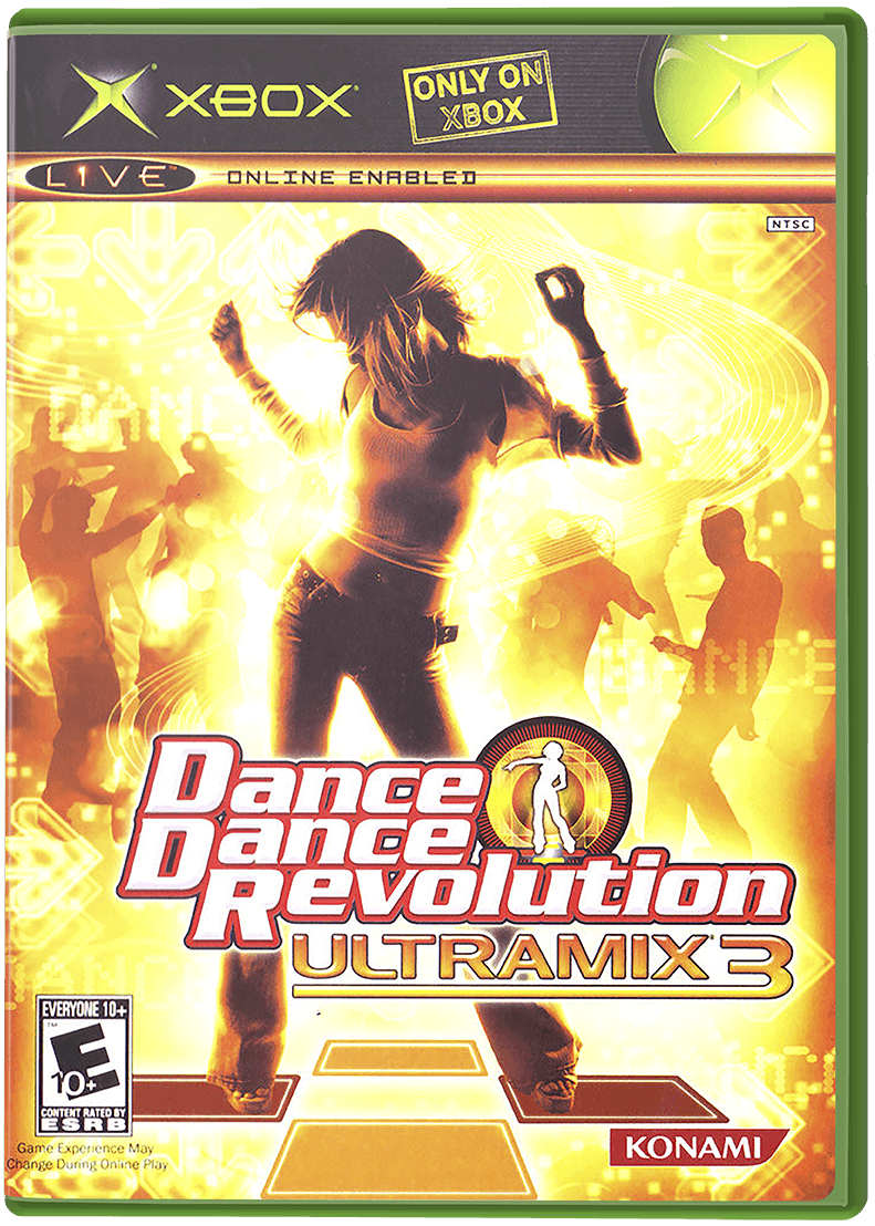 Dance Dance Revolution Ultramix 3 box art for Xbox